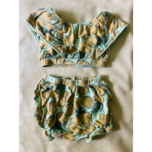 Kate Quinn Vintage Pineapples Sunsuit Size 12-18 months - Picture 1 of 3